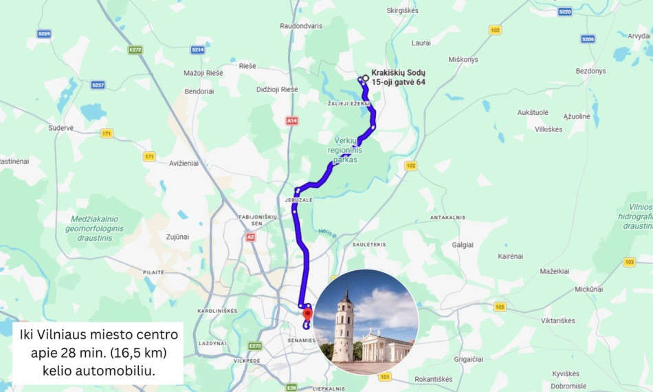 Parduodamas kitos paskirties sklypas Krakiškių Sodų 15-oji g., Vilniaus m., Vilniaus m. sav., 6 a ploto 16