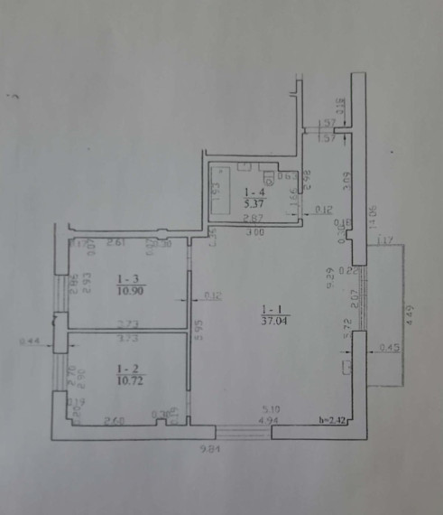 Parduodamas butas Panevėžio g., Naujininkai, Vilniaus m., Vilniaus m. sav., 65.43 m² ploto 3 kambariai 34