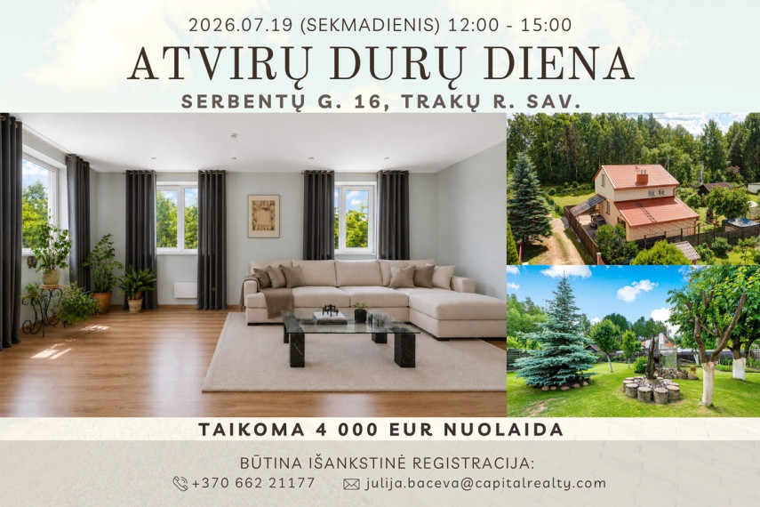 Parduodamas namas Serbentų g., Būdos III k., Trakų r. sav., 127.74 m2 ploto, 2 aukštai 1
