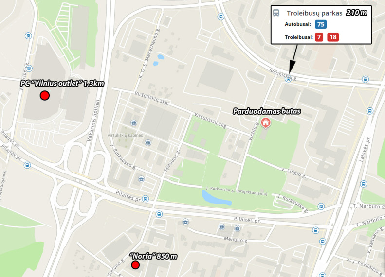 Parduodamas butas Viršilų g., Vilniaus m., Vilniaus m. sav., 40.57 m2 ploto, 2 kambariai 24