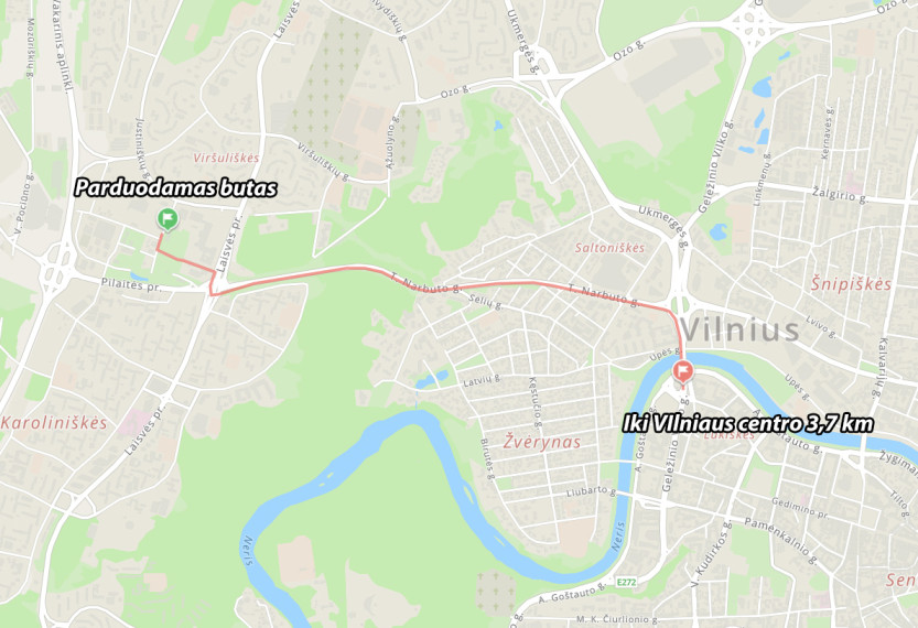 Parduodamas butas Viršilų g., Vilniaus m., Vilniaus m. sav., 40.57 m2 ploto, 2 kambariai 25
