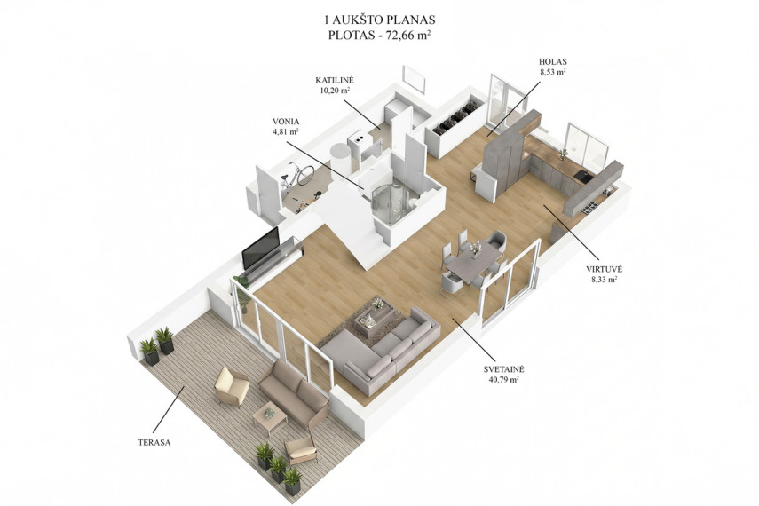 Parduodamas namas Kadagių g., Bajorų k., Vilniaus r. sav., 131 m2 ploto, 2 aukštai 11