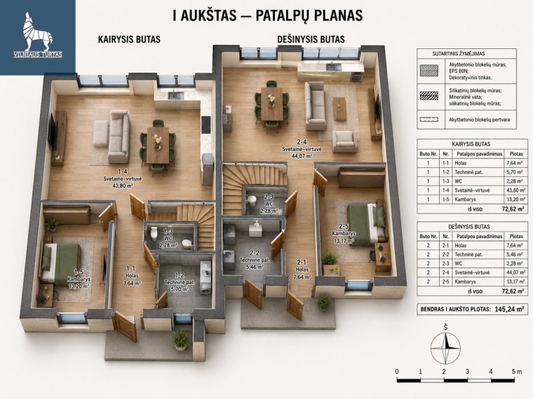 Parduodamas namas Vilniaus r. sav., Nemėžio k., Pavėsio g., 143 m2 ploto, 2 aukštai 9