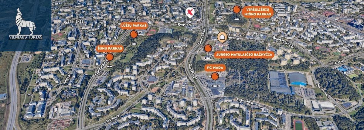 Parduodamas butas Jurgio Matulaičio a., Viršuliškės, Vilniaus m., Vilniaus m. sav., 48 m2 ploto, 2 kambariai 39