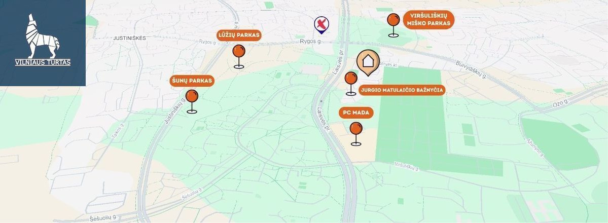Parduodamas butas Jurgio Matulaičio a., Viršuliškės, Vilniaus m., Vilniaus m. sav., 48 m2 ploto, 2 kambariai 40