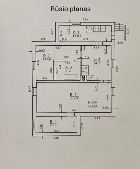 Parduodamas namas J. Basanavičiaus a., Vilkaviškio m., Vilkaviškio r. sav., 184.79 m2 ploto, 1 aukštai 40