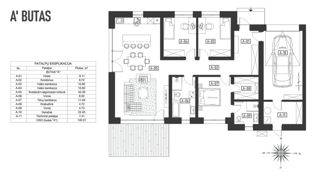 Parduodamas namas Kalvų g., Papiškių k., Vilniaus r. sav., 140 m2 ploto, 1 aukštai 7