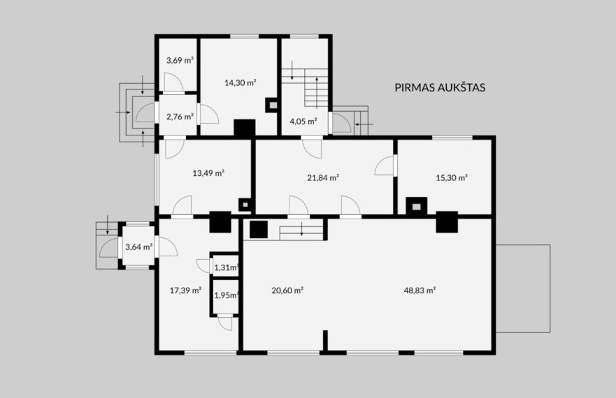 Parduodamos kitos paskirties, paslaugų, prekybos patalpos Nepriklausomybės g., Tenenių mstl., Šilalės r. sav., 845.37 m2 ploto 20
