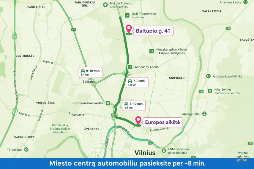 Parduodamas butas Vilniaus m., Vilniaus m. sav., 39.7 m2 ploto, 2 kambariai 14