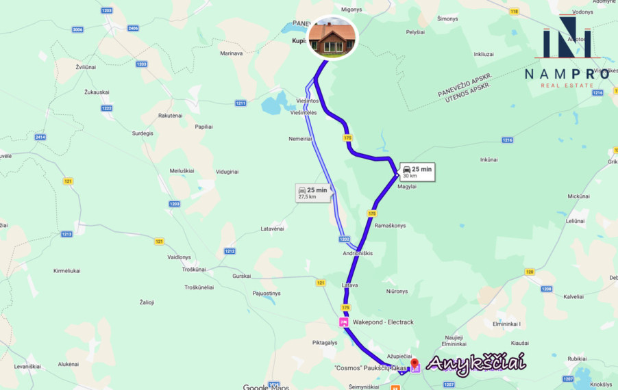 Anykščių raj., Jurgiškio kaime, parduodamas vienkiemis su 3,85 ha sklypu 51