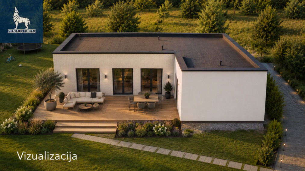Parduodamas namas Vilniaus m. sav., Nemėžio k., Lenktoji g., 131 m2 ploto, 1 aukštai 11