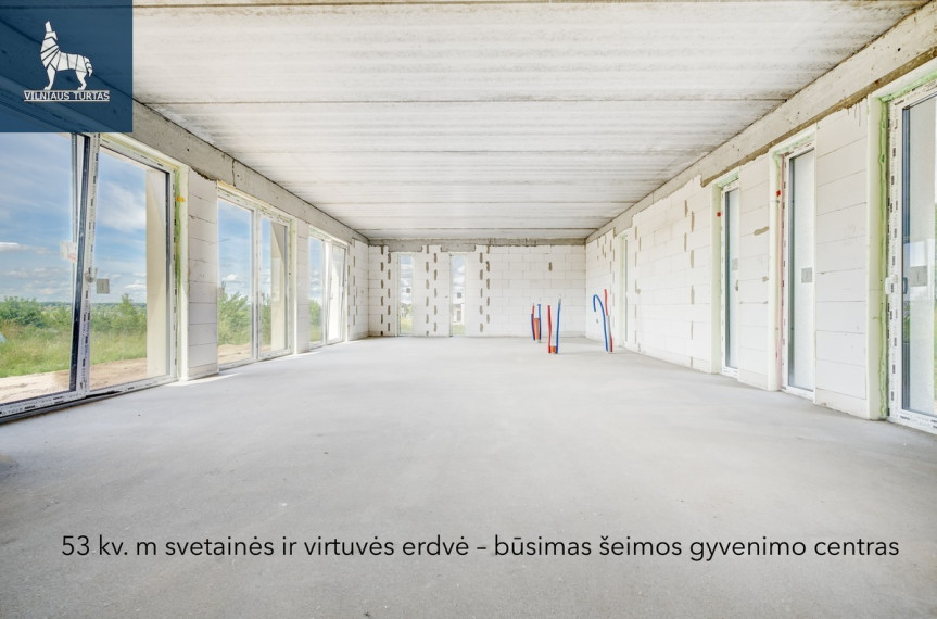 Parduodamas namas Vilniaus m. sav., Nemėžio k., Lenktoji g., 131 m2 ploto, 1 aukštai 15