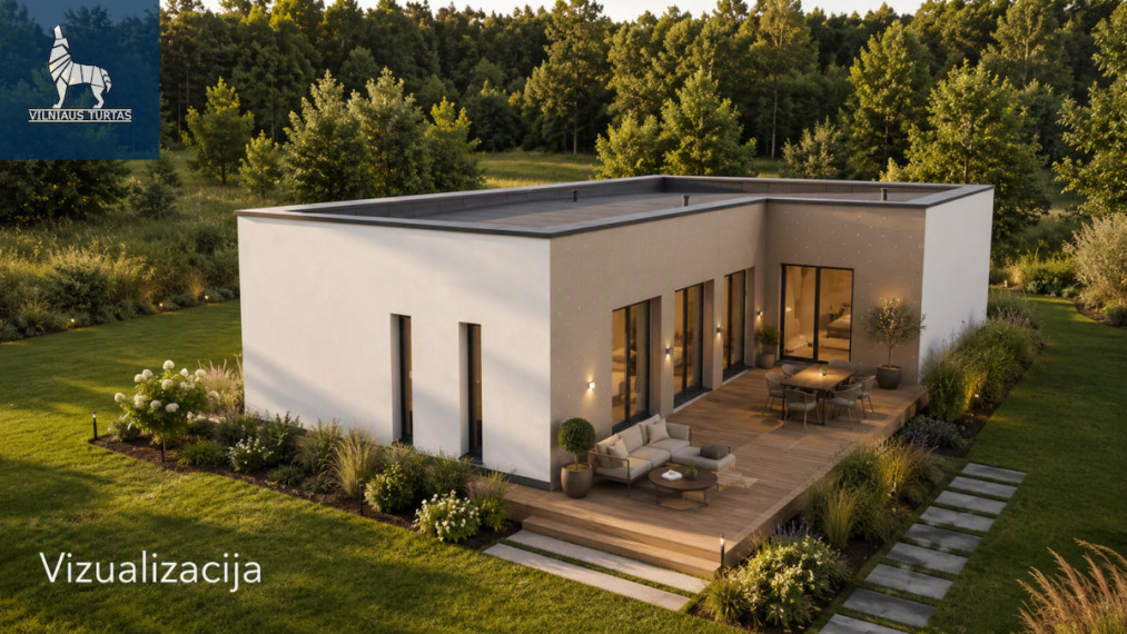 Parduodamas namas Vilniaus m. sav., Nemėžio k., Lenktoji g., 131 m2 ploto, 1 aukštai 8