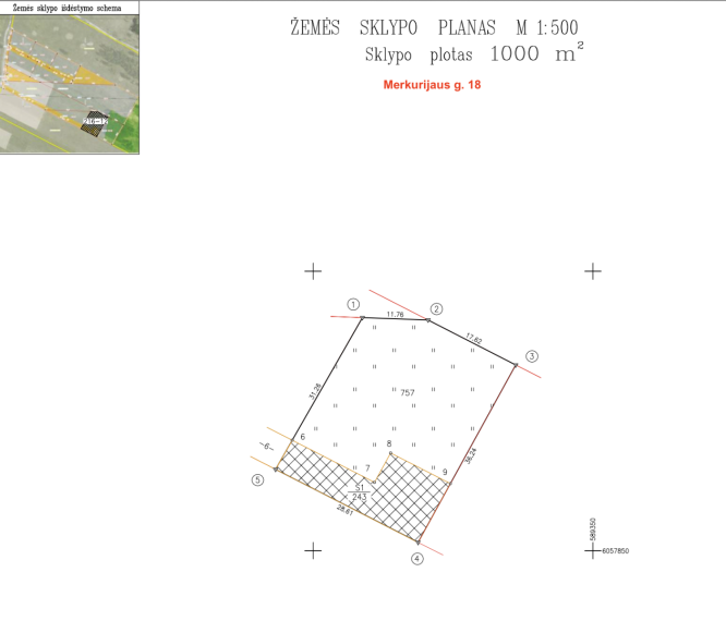 Parduodamas sklypas Merkurijaus g., Pakalniškių k., Vilniaus r. sav., 10 a ploto 9