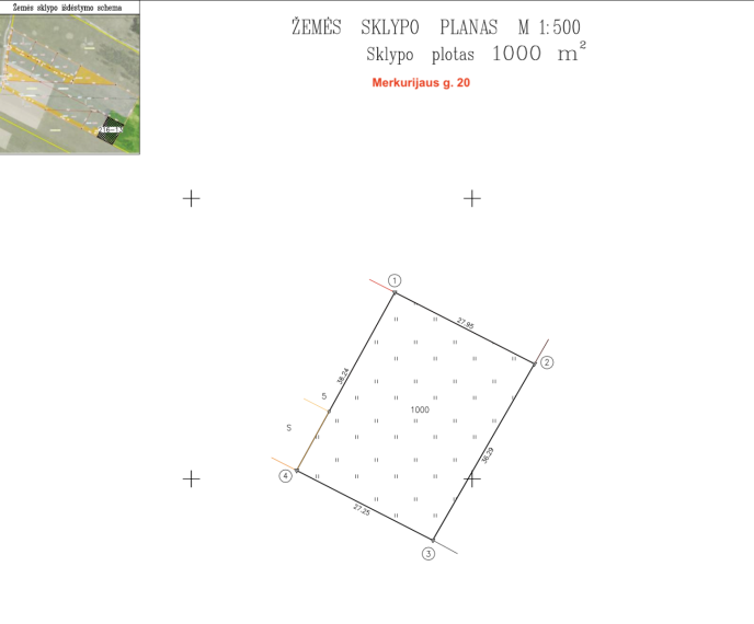Parduodamas sklypas Merkurijaus g., Pakalniškių k., Vilniaus r. sav., 10 a ploto 10
