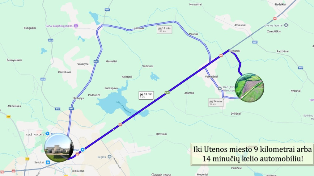 Parduodamas  sklypas Degučių k., Utenos r. sav., 340 a ploto 20