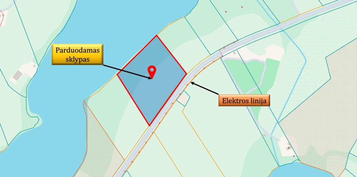 Parduodamas  sklypas Brinkliškių k., Utenos r. sav., 165 a ploto 2