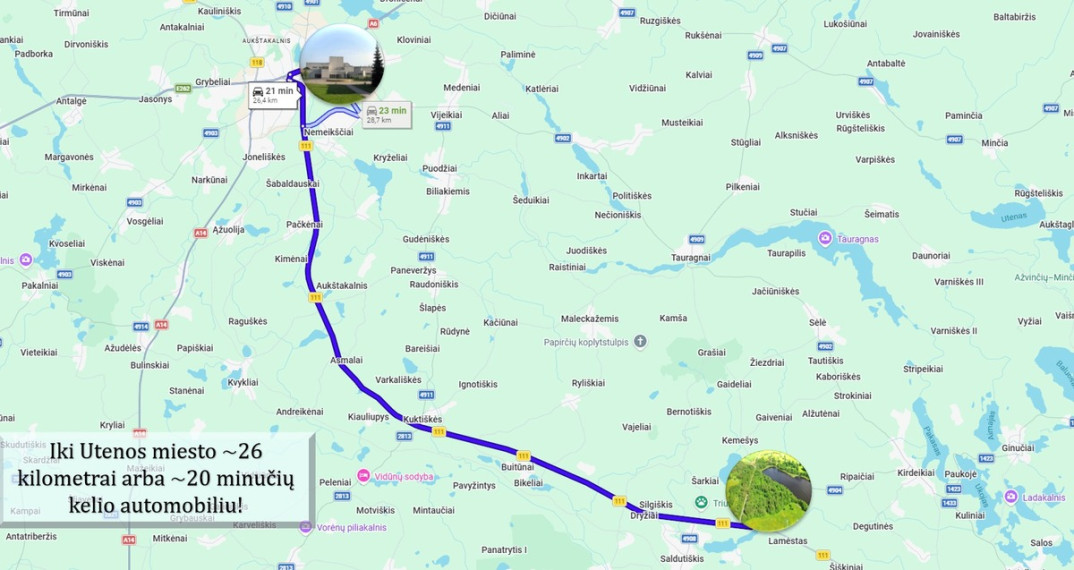 Parduodamas  sklypas Drobiškio k., Utenos r. sav., 341 a ploto 21