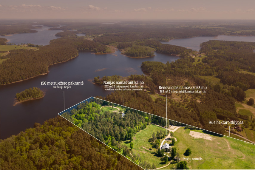 Parduodamas namas Ežerų g., Kaulakių k., Molėtų r. sav., 635.6 m2 ploto, 2 aukštai 5