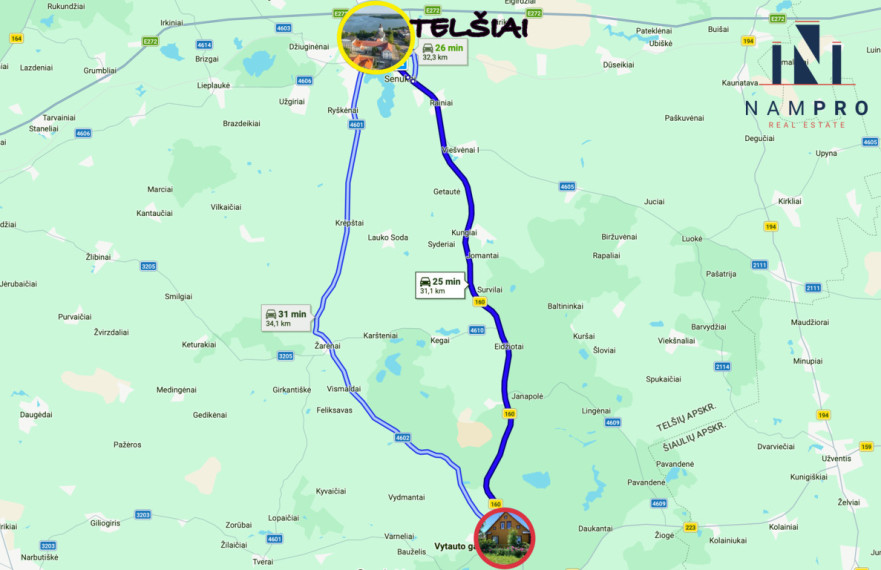 Telšių rajone, Varniuose, parduodamas gyvenamasis namas 32