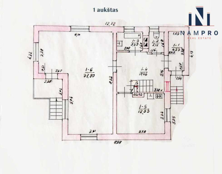 Parduodamas namas Kunioniai, 185.92 kv.m ploto, 2 aukštai 30