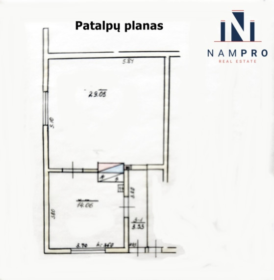 Parduodamas butas V. Lašo g., Rokiškis, 46.64 kv.m ploto, 2 kambariai 18