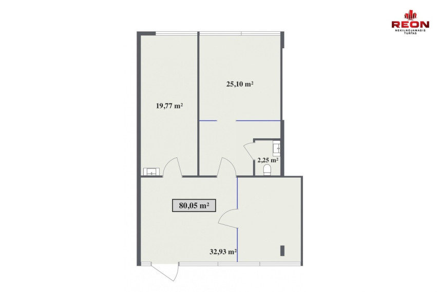 Nuomojamos prekybos patalpos Linkmenų g., Šnipiškės, Vilniaus m., Vilniaus m. sav., 80 m2 ploto 1