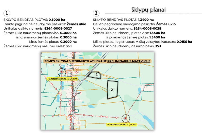 Parduodamas  sklypas Bikūnų k., Utenos r. sav., 184 a ploto 3
