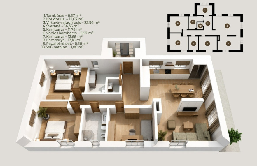 Parduodamas namas Augusto Dėvilaičio g., Šyšos k., Šilutės r. sav., 290.19 m2 ploto, 1 aukštai 28