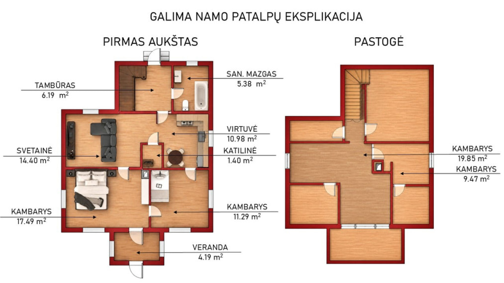 Parduodamas namas Kosmonautų g., Vievio m., Elektrėnų sav., 100.92 m2 ploto, 1 aukštai 22