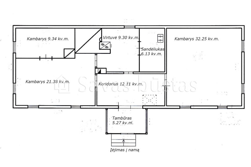 Parduodamas namas Linkiškių k., Kupiškio r. sav., 95.78 m2 ploto, 1 aukštai 8