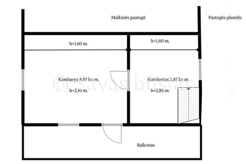 Parduodamas namas Paparčių g., Miškinių k., Kauno r. sav., 62.69 m2 ploto, 1 aukštai 8