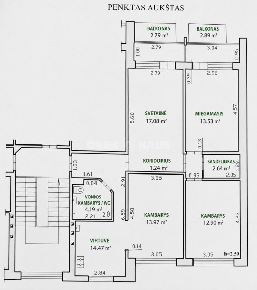 Parduodamas butas Statybininkų g., Klaipėdos, Panevėžio m., Panevėžio m. sav., 85.7 m2 ploto, 4 kambariai 14
