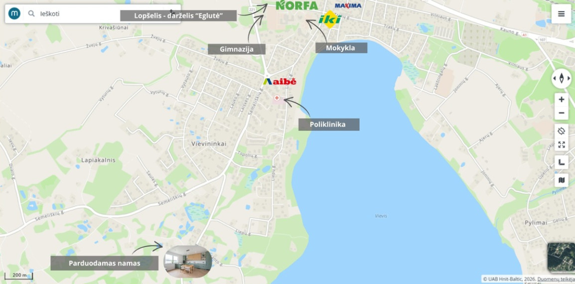 Parduodamas namas Rusakalnio g., Vievininkų k., Elektrėnų sav., 123 m2 ploto, 1 aukštai 42