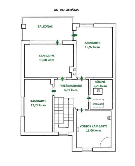 Parduodamas namas Baltijos 3-oji g., Mažojo kaimelio, Klaipėdos m., Klaipėdos m. sav., 130 m2 ploto, 2 aukštai 3
