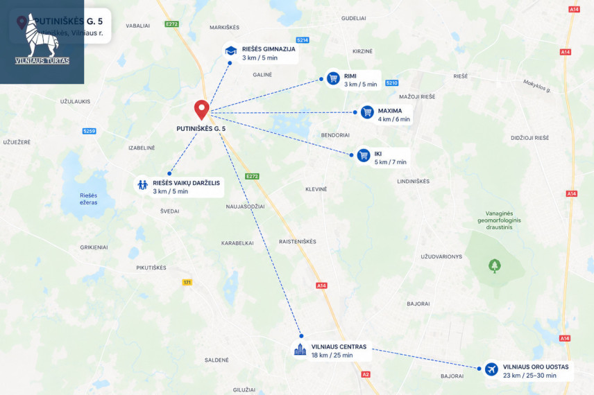 Parduodamas namas Vilniaus r. sav., Putiniškių k., Putiniškių, 137.37 m2 ploto, 2 aukštai 40