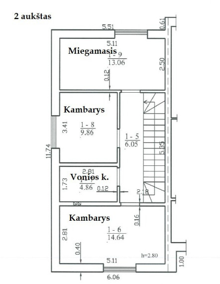 Nuomojamas namas Rimties skg., Lampėdžiai, Kauno m., Kauno m. sav., 88 m2 ploto, 2 aukštai 18
