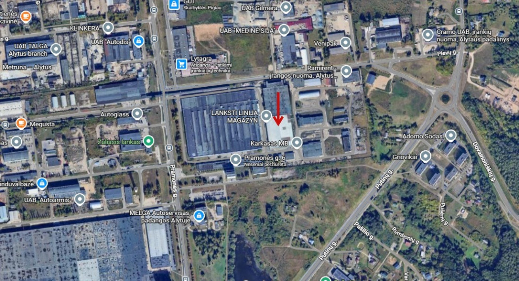 Nuomojamos gamybinės, kitos paskirties, sandėliavimo patalpos Pramonės g., Alytaus m., Alytaus m. sav., 3330.62 m2 ploto 10