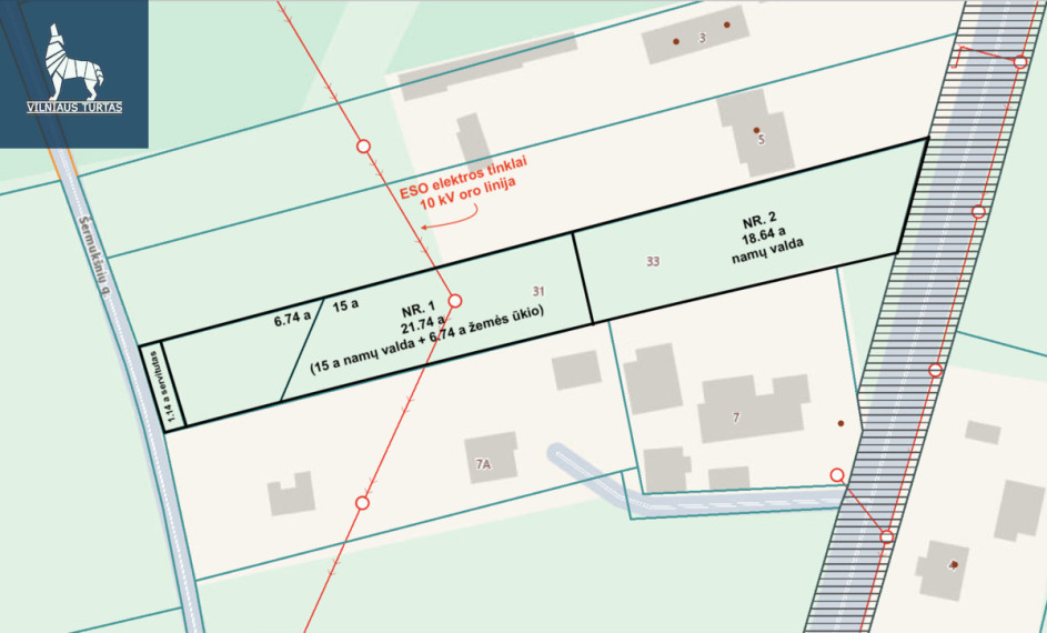 Parduodamas  sklypas Šermukšnių g., Papiškių k., Vilniaus r. sav., 18.64 a ploto 14