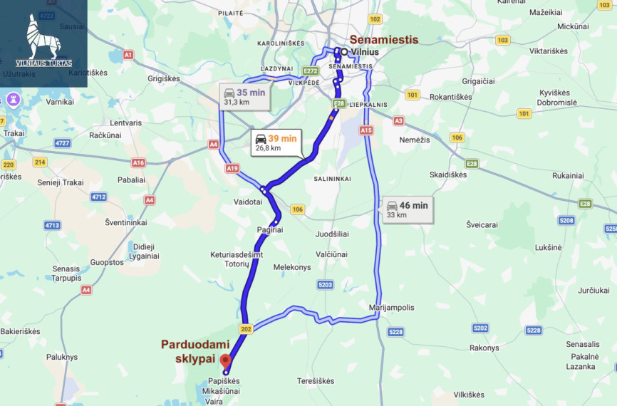 Parduodamas  sklypas Šermukšnių g., Papiškių k., Vilniaus r. sav., 18.64 a ploto 15