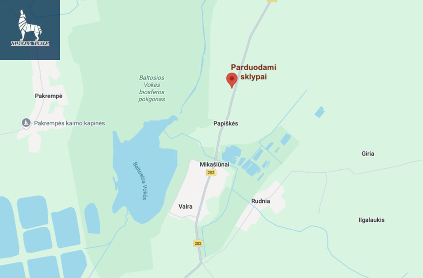 Parduodamas  sklypas Šermukšnių g., Papiškių k., Vilniaus r. sav., 18.64 a ploto 16