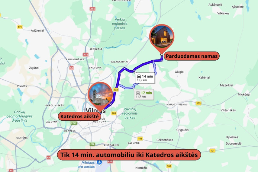Parduodamas namas Kairėnės Sodų 2-oji g., Vilniaus m., Vilniaus m. sav., 100 m2 ploto, 2 aukštai 35