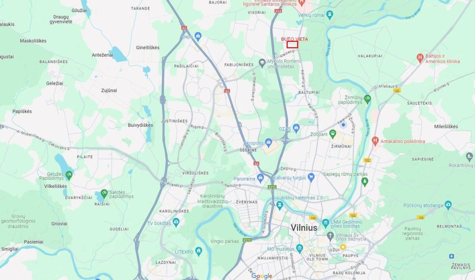 Nuomojamas butas Rugių g., Jeruzalė, Vilniaus m., Vilniaus m. sav., 60 m2 ploto, 2 kambariai 20