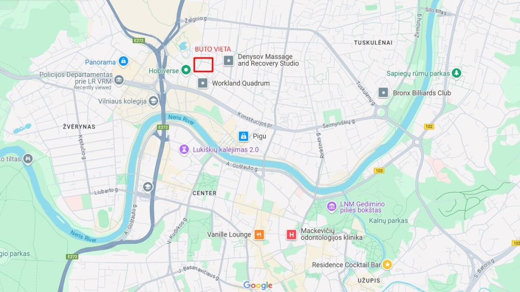 Nuomojamas butas Daugėliškio g., Šnipiškės, Vilniaus m., Vilniaus m. sav., 45 m2 ploto, 2 kambariai 21