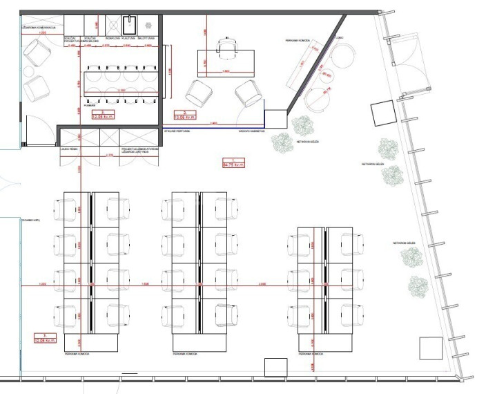 Nuomojamos administracinės patalpos Konstitucijos pr. , Šnipiškės, Vilniaus m., Vilniaus m. sav., 136.3 m2 ploto 9