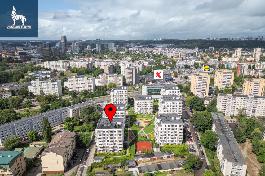 Nuomojamas butas M. Katkaus g., Žirmūnai, Vilniaus m., Vilniaus m. sav., 30.74 m2 ploto, 1 kambariai 21