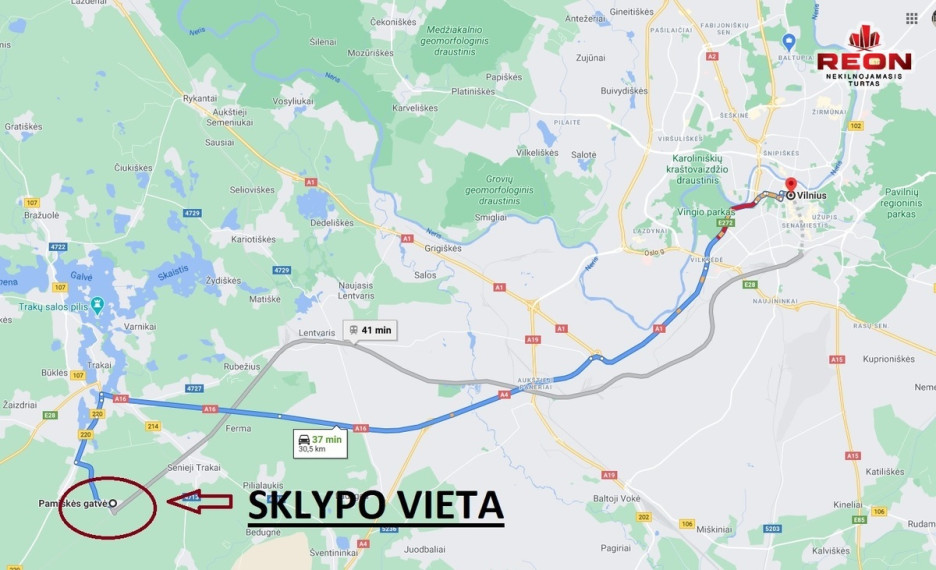 Parduodamas  sklypas Miškinių k., Trakų r. sav., 60 a ploto 2