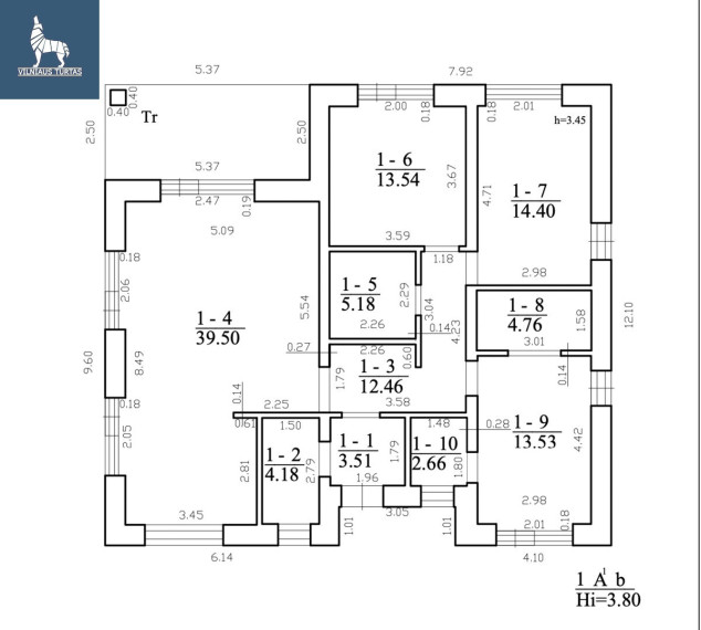 Parduodamas namas Sodžiaus g., Naujoji Vilnia, Vilniaus m., Vilniaus m. sav., 113.72 m2 ploto, 1 aukštai 13