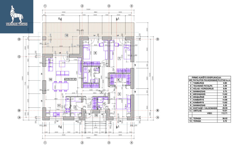 Parduodamas namas Sodžiaus g., Naujoji Vilnia, Vilniaus m., Vilniaus m. sav., 113.72 m2 ploto, 1 aukštai 14