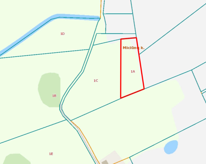 Parduodamas  sklypas Trakų r. sav., Miciūnų k., Miško, 38 a ploto 2